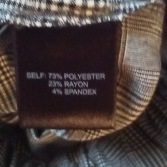 Gray Plaid Comfort Stretch Trouser Pants sz 6 NWT - Picture 10 of 10